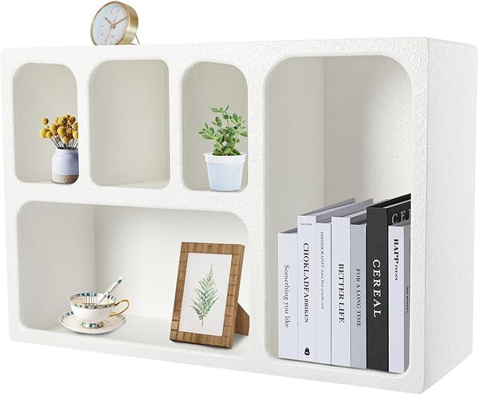 Wall Mounted Storage Cabinet,Modern Geometric Arched Wall Storage Cabinet for Bedrooms, Kitchens, Living Rooms, Bathrooms Corridors 23.62 * 7.87 * 15.75in (White) - ModernBath