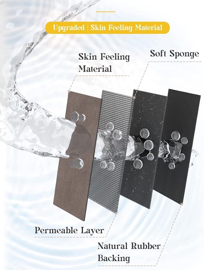 MontVoo -Bath Mat Rug-Rubber Backing Non Slip Quick Dry Absorbent Thin Bathroom Rugs Fit Under Door-Faux Suede Surface Bathroom Floor Mats-Shower Rug for in Front of Bathtub Shower Brown 24"X70" - ModernBath