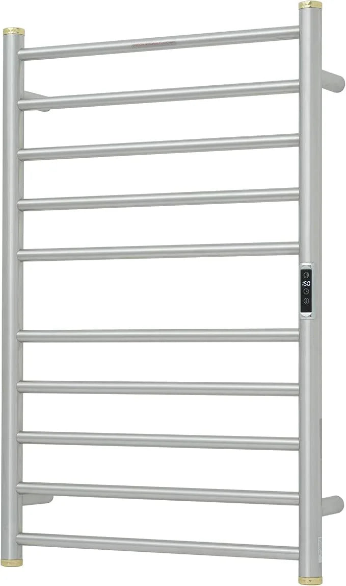 Electric Towel Warmer Rack,Heating Towel Warmer,Timer & Temperature Control,Wall-Mounted Plug-in for Bathroom,Brushed,Stainless Steel,10-Bar(31.5x20.08x4.41in) - ModernBath