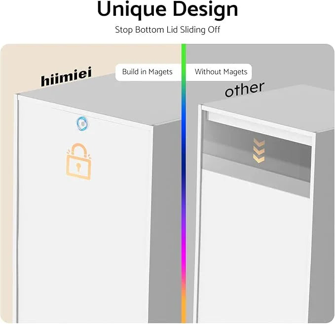 HIIMIEI Tissue Box Cover, Acrylic Tissue Holder Napkin Dispenser for Home Office Restaurant Desk Decor, White Rectangular 9.8x5.1x4.5'' - ModernBath