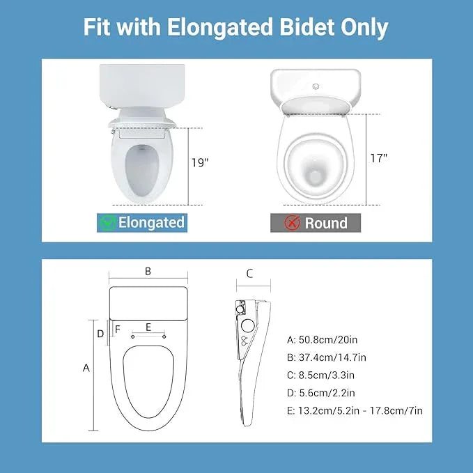Smart Bidet Seat Elongated with Heated Functions and Gentle Wash Modes, Toilet Seat for Bathroom Comfort and Hygiene, Soft Close Design Easy Install PP Bidet Toilet Seat - ModernBath