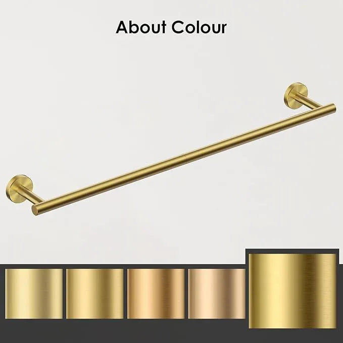 FORIOUS Towel Bar Wall Mounted, Stainless Steel Towel Racks for Bathroom, Includes Wall Mounting Hardware (Brushed Gold, 20 Inch) - ModernBath