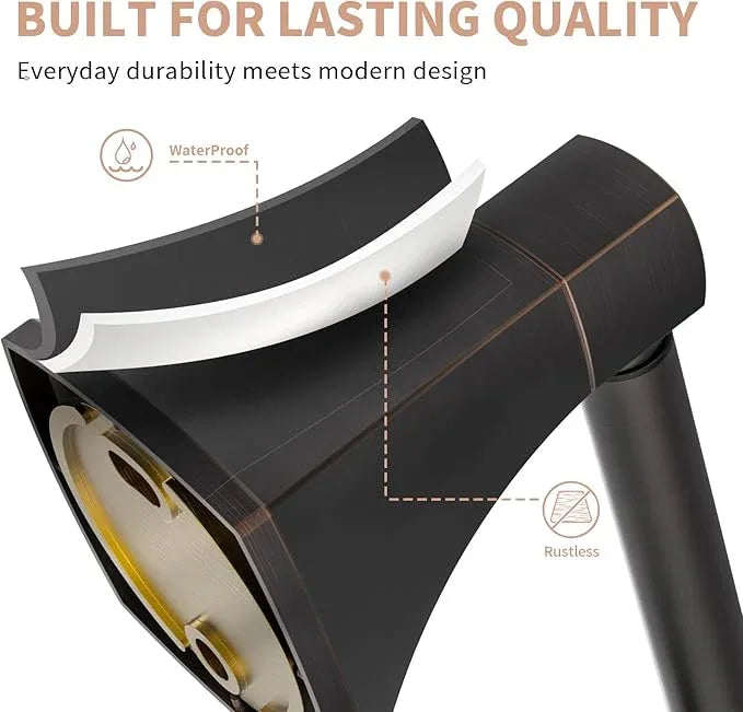 Toilet Paper Holder Wall Mount Oil Rubbed Bronze Double Post Pivoting Tissue Roll Holder Stainless Steel and Zinc Alloy for Bathroom RV Commercial - ModernBath