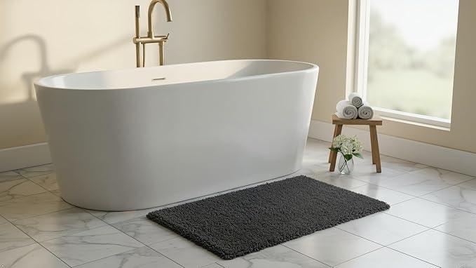 C23 Luxury Bathroom Rugs, Bath Mat - 20"x32" | 2200 GSM Tufted Cotton Bathroom Mat | Ultra-Absorbent Quick Dry, Heavyweight Non-Slip Bathmat | Thick Soft Plush Machine Washable Bath Rug - ModernBath