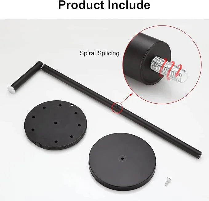 BGL Freestanding Toilet Paper Holder Black Matte, Tissue Holder with Reserve Storage Paper Rolls, Toilet Paper Holder On Floor - ModernBath
