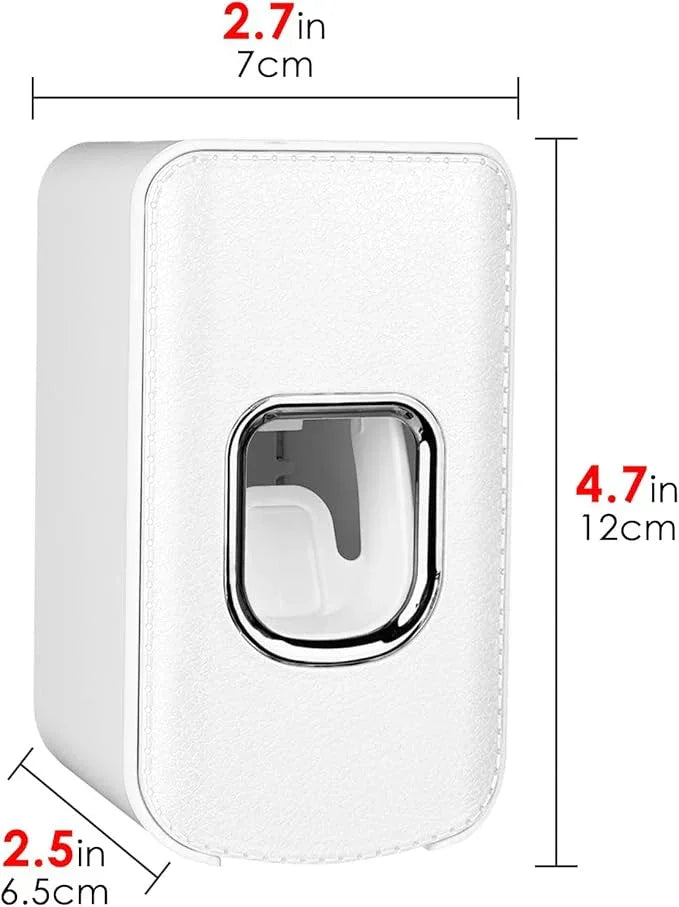 2 Slot Toothbrush Holder and Toothpaste Dispenser Wall Mounted, Automatic Toothpaste Squeezer, 2 in 1 Tooth Brush Toothpaste Organizer for Shower (White 2Pack) - ModernBath