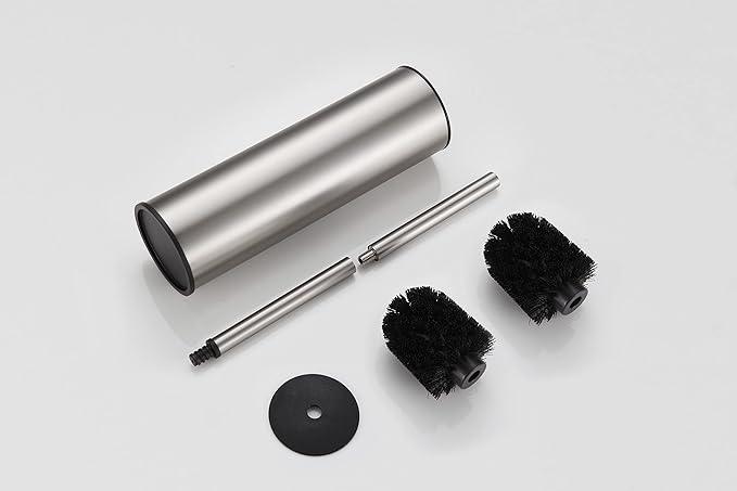 BGL Toilet Brush and Holder,Stainless Steel Toilet Brushes for Bathroom with Holder, Toilet Bowl Brush and HolderBrushed Nickel - ModernBath
