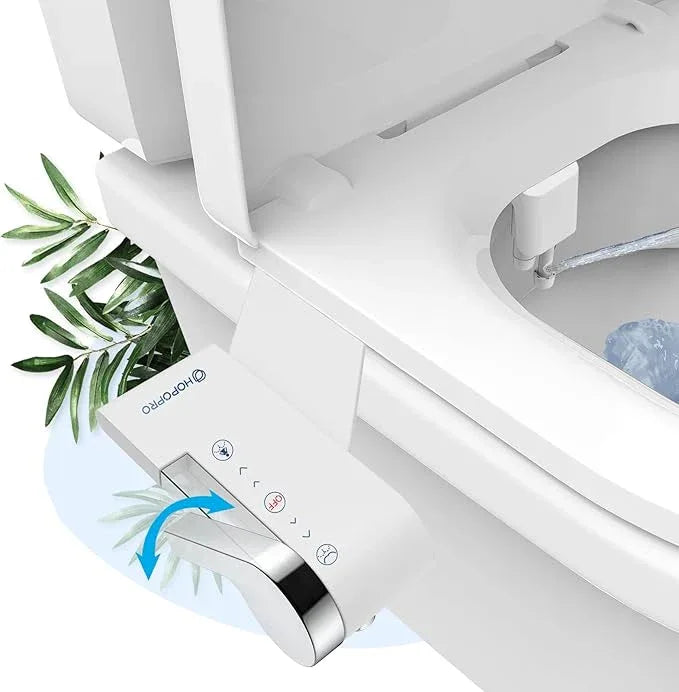 HOPOPRO Bidet Attachment for Toilet, Non-Electric Bidet Ultra-Slim Dual Nozzle (Feminine/Rear Wash), Cold Water Bidets Sprayer for Existing Toilets with Adjustable Pressure Control 1-Min Install - ModernBath