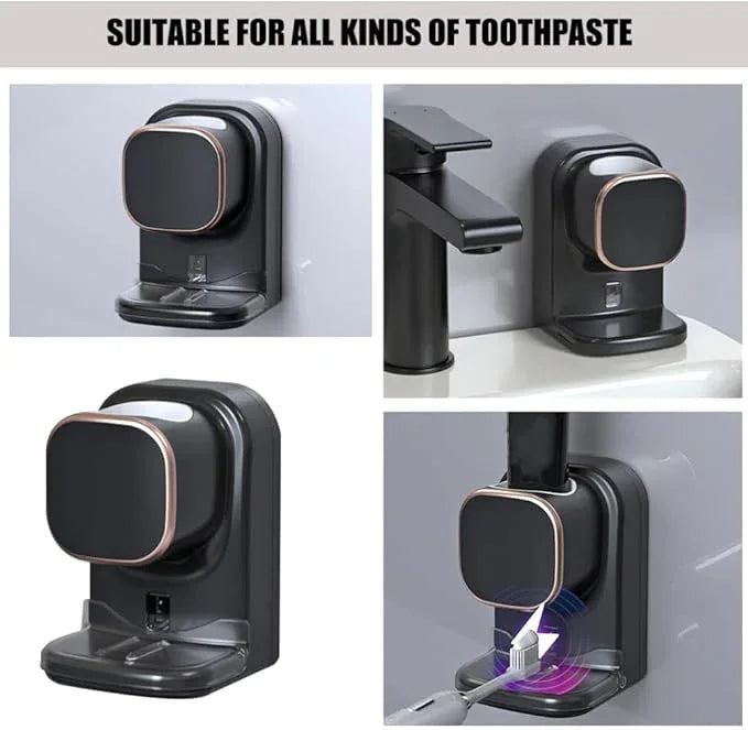Automatic Toothpaste Dispenser Wall Mounted Electric Toothpaste Holder Squeezer Tool for Bathroom No for Easy Use and Performance - ModernBath