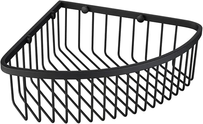 Bathroom Shower Caddy Corner Shelf Basket, Ultra Sturdy Rust-Proof Stainless Steel Shelf Organizer, Wall Mounted Storage Rack, Matte Black - ModernBath