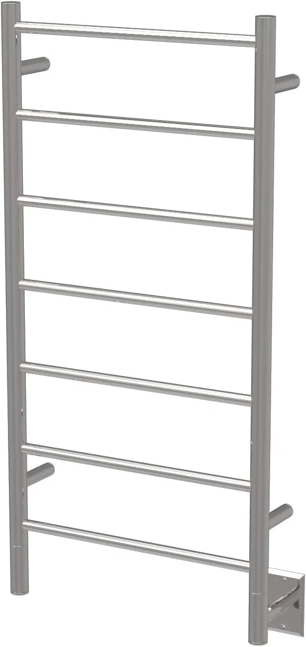 Amba Jeeves FSP Model F-Straight 7-Bar Hardwired Towel Warmer in Polished - ModernBath