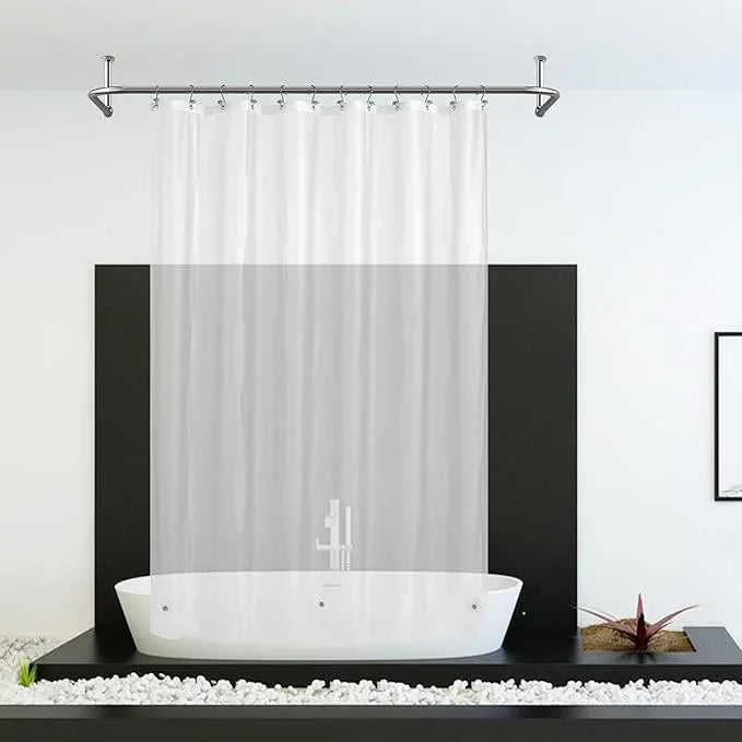 Mrs Awesome Long Shower Curtain Liner with 3 Magnets, 72x78 Frosted PEVA Shower Liner, 78 Length Plastic Shower Curtain for Bathroom, Waterproof, 72 x 78, Frost - ModernBath