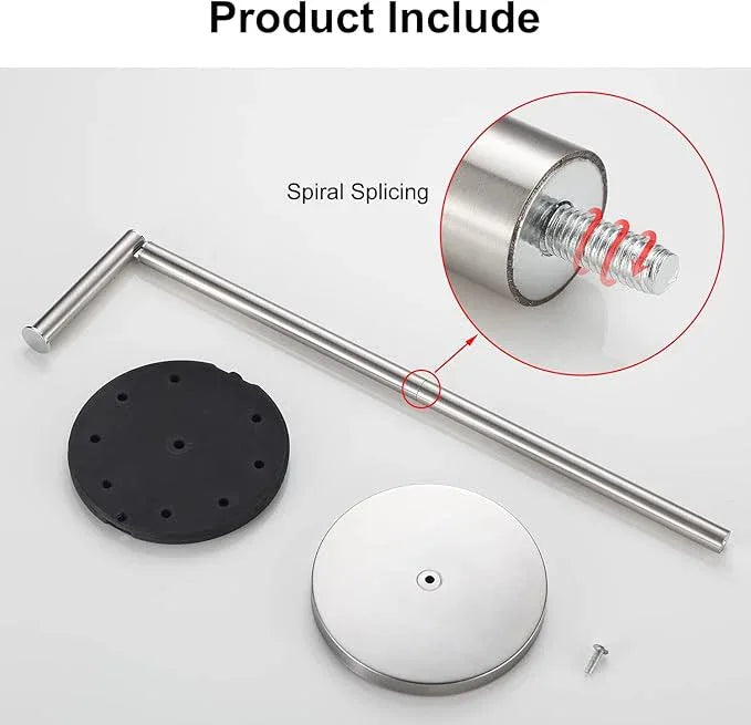 BGL Toilet Paper Holder Brushed Nickel 2 Pack Standing On Floor, Tissue Holder with Reserve Storage Paper Rolls, Free Standing Toilet Paper Holder - ModernBath