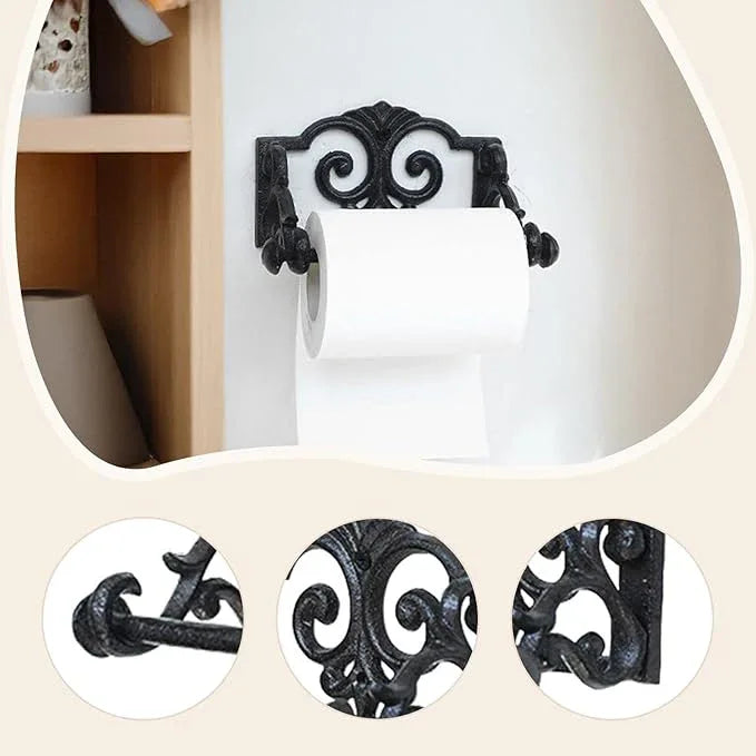 Paper Towel Holder, Tissue Roll Stand Home Decor, Rustic Toilet Paper Holder Hanger for Farmhouse Apartment Bathroom Kitchen - ModernBath