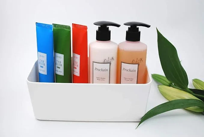 Bath Shelve, Adhesive Shelf Shower Caddy Bathroom Organizer, No Drill Wall Mounted Shower Caddy Basket Plastic，White Storage Rack for Bathroom/Kitchen - ModernBath
