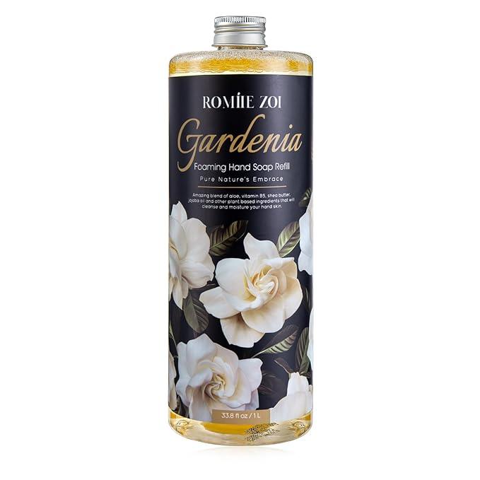 ROMIIE ZOI Foaming Hand Soap Refill, Gardenia, Gentle & Moisturizing Formula, 1 L/ 33.8 FL OZ - ModernBath