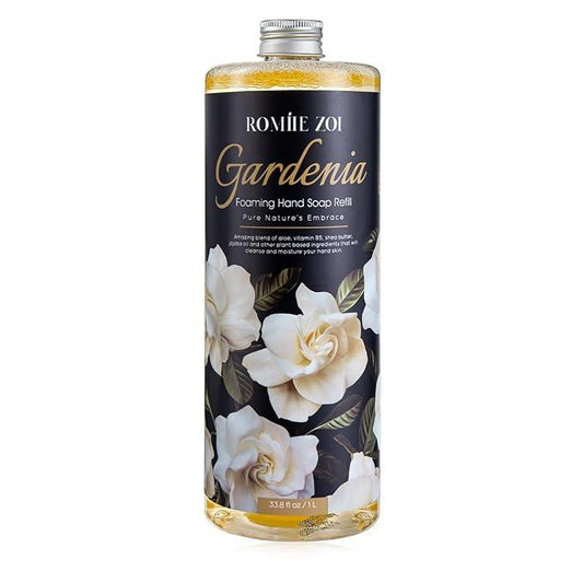 ROMIIE ZOI Foaming Hand Soap Refill, Gardenia, Gentle & Moisturizing Formula, 1 L/ 33.8 FL OZ - ModernBath