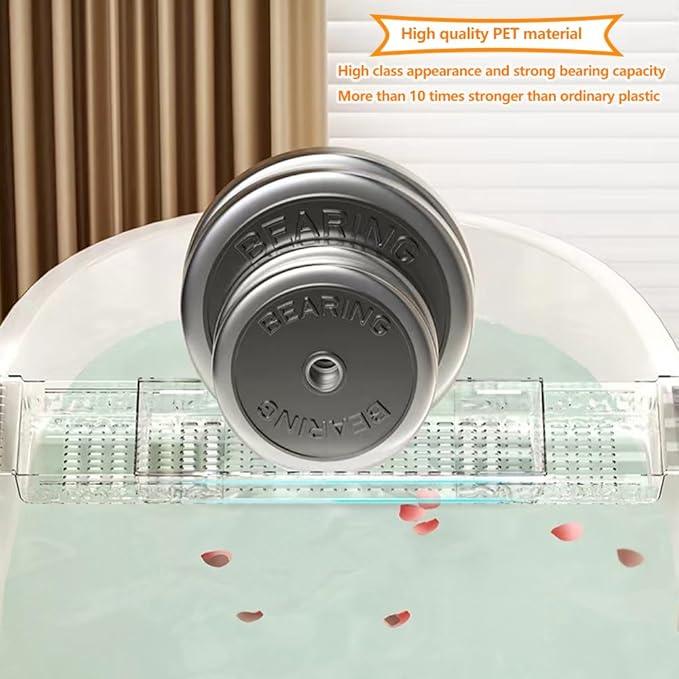 Ollimy Bathtub Caddy Tray, Adjustable Bath Tray for Tub, Bath Accessories, Tub Caddy for Bathroom Luxury Spa, Expandable Size Bath Tub Organizer with Anti-Slip mat, Fits Most Tubs - ModernBath