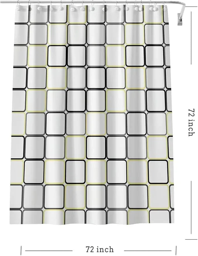 TIKABC Shower Curtain Liner, 4G PEVA Shower Liner, Plastic Waterproof Shower Curtains, 72x72 inch with Grommet Holes 3 Magnetic Weights - ModernBath