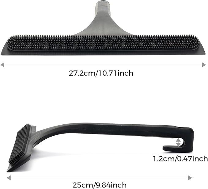 Mesiiloly 10.7“ Wide All-Purpose Shower Squeegee for Glass Doors, Squeegee for Shower Glass with Hook, Window Squeegee for Home, Small Squeegee for Shower, Bathroom, Car Glass, Mirror (Black) - ModernBath