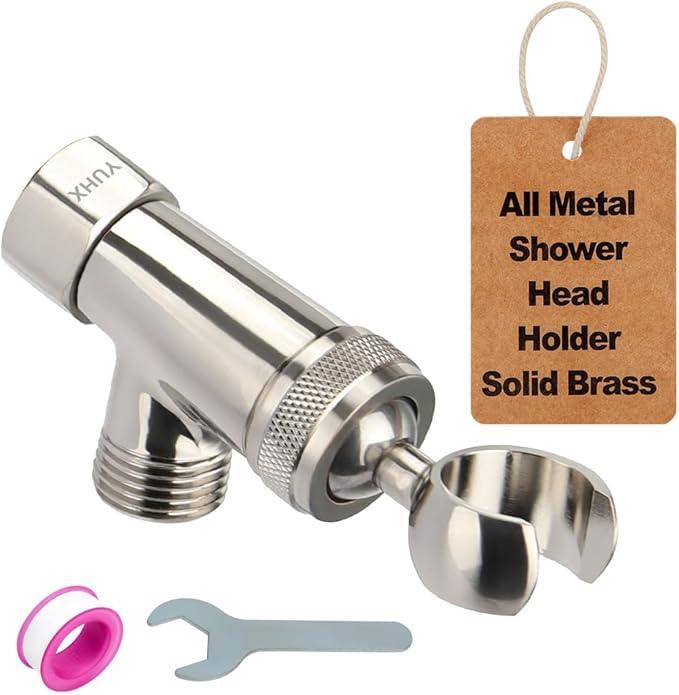 All Metal Shower Head Holder,Adjustable Handheld Shower Arm Bracket, Hand held Showerhead Mount B-Style Brushed Nickel - ModernBath