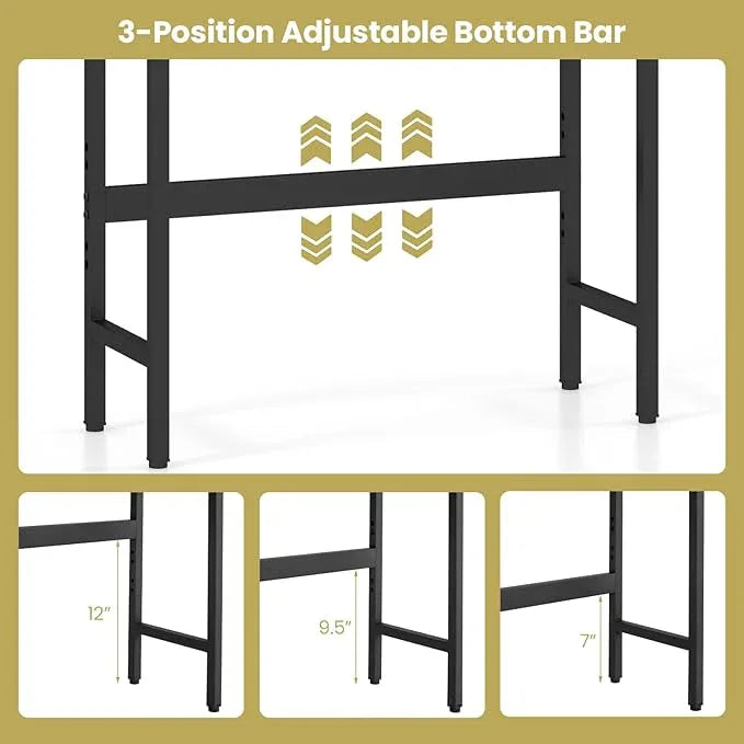 Giantex Over The Toilet Storage Cabinet, Bathroom Space Saver W/Toilet Paper Holder & Hook, Adjustable Shelf & Bottom Bar, Open Storage Cube, Over Toilet Bathroom Organizer for Laundry, Restroom - ModernBath