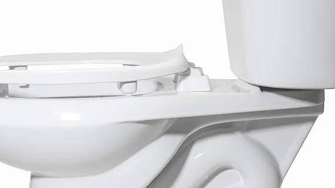 Centoco 2 inch Raised Toilet Seat for Seniors, Elongated, Open Front No Cover, Commercial, Plastic, Made in the USA, HL500STSCC-001, White - ModernBath