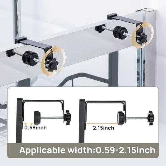 LEVERLOC Over The Door Shower Caddy, Shelf Distance Adjustable Hanging Rack Sturdy Rust Proof Bathroom Shelves with Strong Suction Cup, Shower Organizer Basket Storage Rack, Metal Black - ModernBath