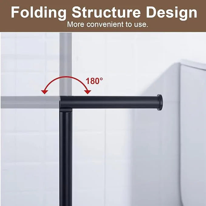 Toilet Paper Holder Stand, Matte Black 304 Stainless Steel,Free Standing for Bathroom,Weighted Base - ModernBath