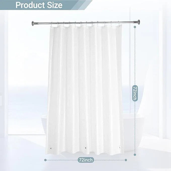 HOUSEWELL Starry Glitter Shower Curtain Liner 72×72, Heavy Duty 8G PEVA 3-Layer Waterproof Bathroom Curtain with Frosted & Clear Design, EVA Liner with 3 Magnets & 12 Hooks - ModernBath
