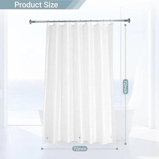 HOUSEWELL Starry Glitter Shower Curtain Liner 72×72, Heavy Duty 8G PEVA 3-Layer Waterproof Bathroom Curtain with Frosted & Clear Design, EVA Liner with 3 Magnets & 12 Hooks - ModernBath