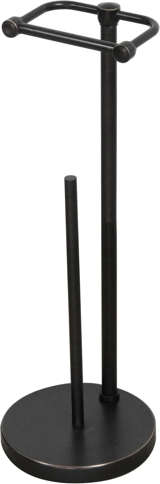Toilet Paper Holder Stand, Post Pivoting Design Free Standing Toilet Paper Holder with Storage for 4 Rolls, 304 Stainless Steel Tissue Holder with Reserve, Heavy-Duty Base (Oil Rubbed Bronze) - ModernBath