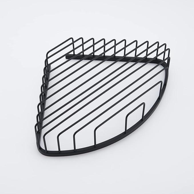 Bathroom Shower Caddy Corner Shelf, Corner-Hollow Design, Ultra Sturdy Rust-Proof Stainless Steel Shelf Organizer Shampoo Holder, Wall Mounted Storage Rack for Bathroom, Matte Black - ModernBath