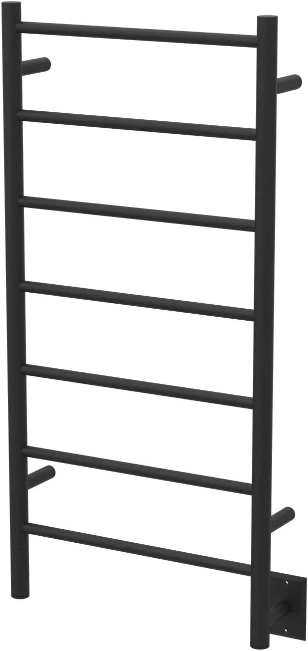 Amba Jeeves FSMB Model F-Straight 7-Bar Hardwired Towel Warmer in Matte Black - ModernBath