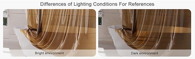 AmazerBath Shower Curtain Liner, EVA Clear Orange-Brown Heavy Duty Shower Curtain and Liner 2-in-1, 72x72 Luxury Plastic Weighted Bathroom Shower Liner, 12 Rustproof Grommets & 3 Heavyweight Stones - ModernBath