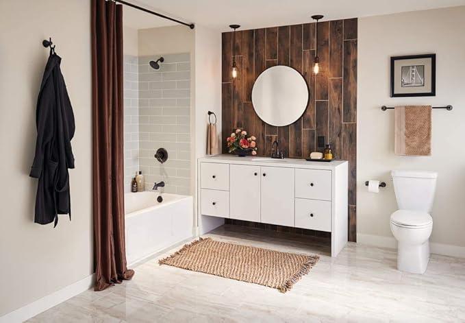 Franklin Brass Kinla 5-Piece Bathroom Set Oil-Rubbed Bronze 18', 24' Towel Bar Racks, Toilet Paper Holder, Ring, Hook KIN5PC-ORB - ModernBath
