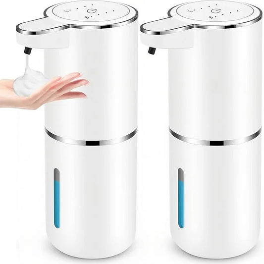 2 Pack Automatic Soap Dispensers,12.8oz/380ml USB Touchless Automatic Foaming Soap Dispenser,Rechargeabled Wall Mounted Smart Soap Dispenser for Bathroom Kitchen Dish Soap - ModernBath