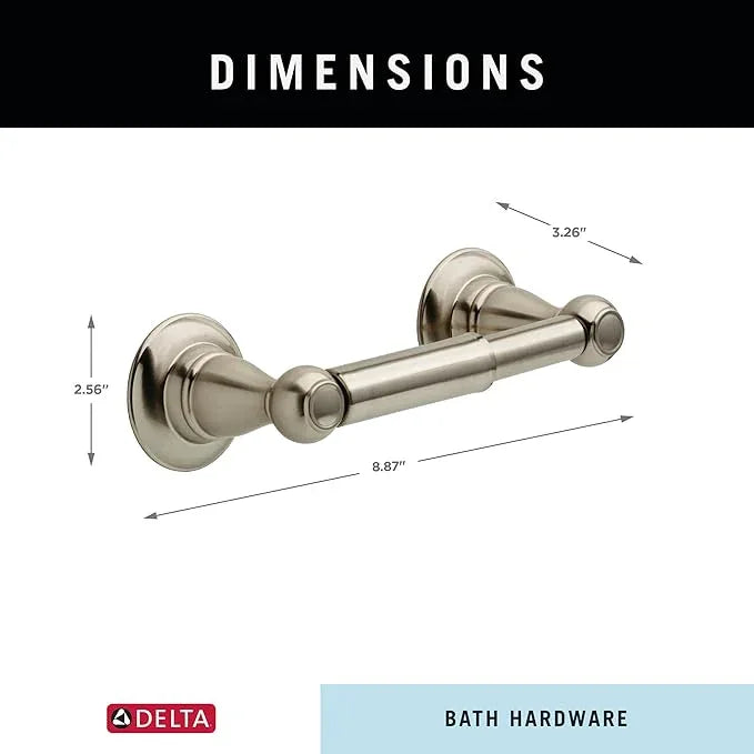 Delta Faucet Porter Toilet Paper Holder, SpotShield Brushed Nickel , Bathroom Accessories, PTR50-BN - ModernBath