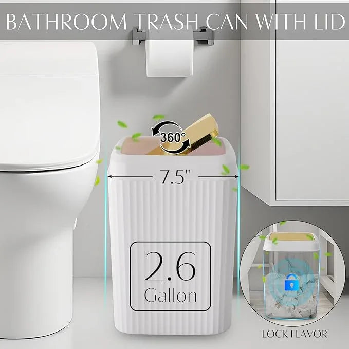 WSBArt 32PCS Bathroom Accessories Set Bathroom Set,White Shower Curtain Set,Bath Towel Set,Hand Towel,Toilet Brush,Trash Can & 3PCS Soap Dispenser - ModernBath
