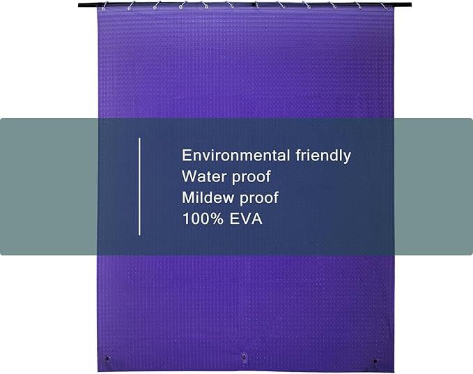 LQFMEHOT EVA Purple Shower Curtain Liner, 3D Plastic 5G Shower Liner with 12 Rustproof Metal Grommets and Weighted Magnets, Waterproof Duty for Bathroom 72 x 72 - ModernBath