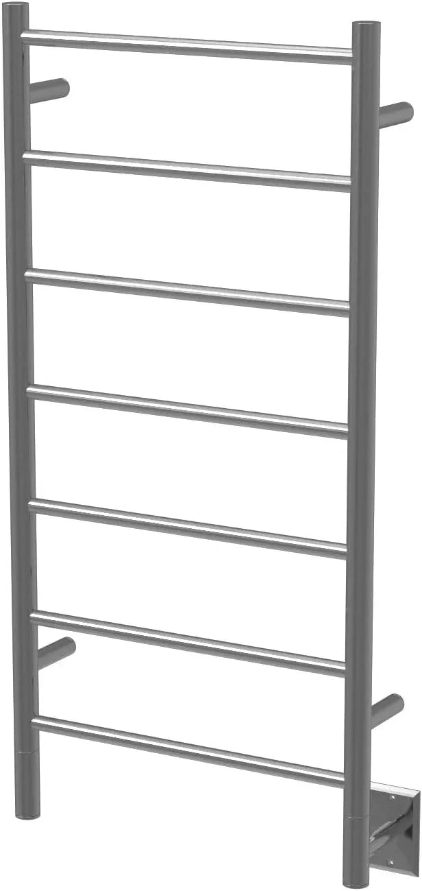 Amba Jeeves FSB Model F-Straight 7-Bar Hardwired Towel Warmer in Brushed - ModernBath