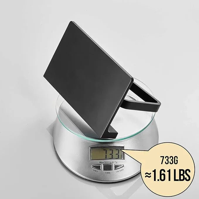 Toilet Roll Paper Holder Bathroom Solid Brass and Superior Hotel Style Wall Mount Tissue Roll Holder with Phone Shelf Matte Black Finished - ModernBath