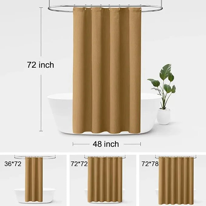 NDDYCU Brown Boho Shower Curtain,Mid Century Neutral Terracotta Mustard Fall Shower Curtain 48" W X 72" L - ModernBath