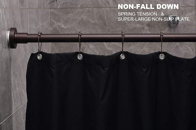BRIOFOX Shower Curtain Rod 43-73 Inches Matte Bronze, Rustproof and Non-Slip Spring Tension Rod for Window or Bathroom, Stainless Steel - ModernBath