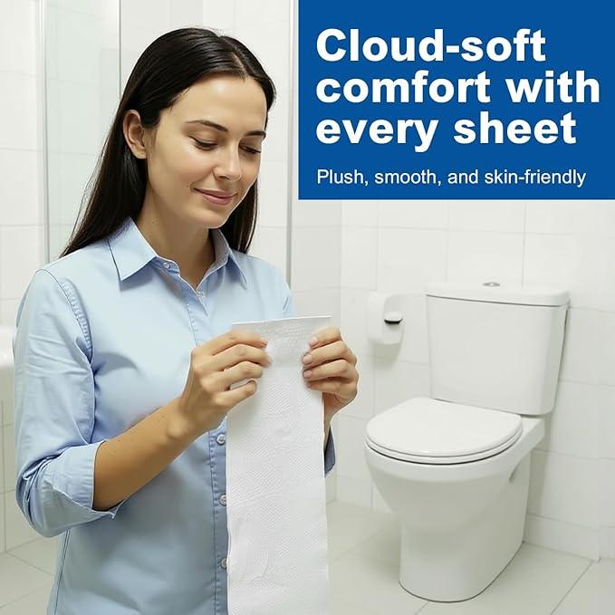 SoNeat Premium 3-Ply Toilet Paper – 60 Rolls Ultra Soft, Strong, Septic-Safe Commercial Toilet Paper | Super Absorbent Bath Tissue | Ideal for Commercial, Home & RV Use (3-Ply, 60, Count) - ModernBath