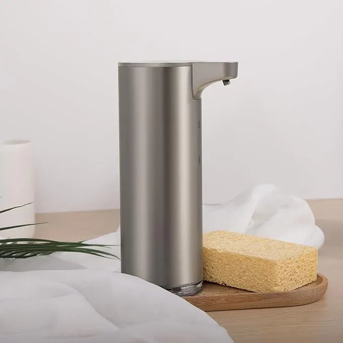 Automatic Foaming Soap Dispenser, Rechargeable Touchless Foam Hand Soap Dispenser for Bathroom, Stainless Steel Soap Pump for Kitchen, Water-Resistant, Xmas Gift 9oz - ModernBath