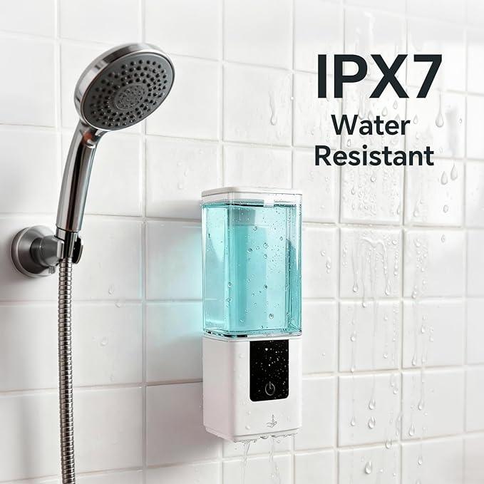 LAOPAO Automatic Soap Dispenser Wall Mount Rechargeable Liquid Soap Pump for Kitchen, Touchless Soap Dispenser for Dish/Hand/Shower Soap, Home & Commercial, 540ml, White - ModernBath