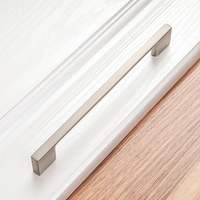 KOOFIZO 30 Pack 6-1/4 Inch Brushed Nickel Kitchen Cabinet Pulls Stain Nickel Cabinet Handles Silver Cabinet Hardware for Kitchen Cabinets Drawer P01 Dresser Cupboard Bedroom Bathroom - ModernBath