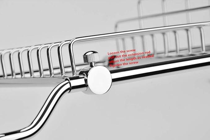 Magionline Brass Over Bathtub Racks Expandable Bath Caddy for The Elegant Tub Chrome Polished - ModernBath