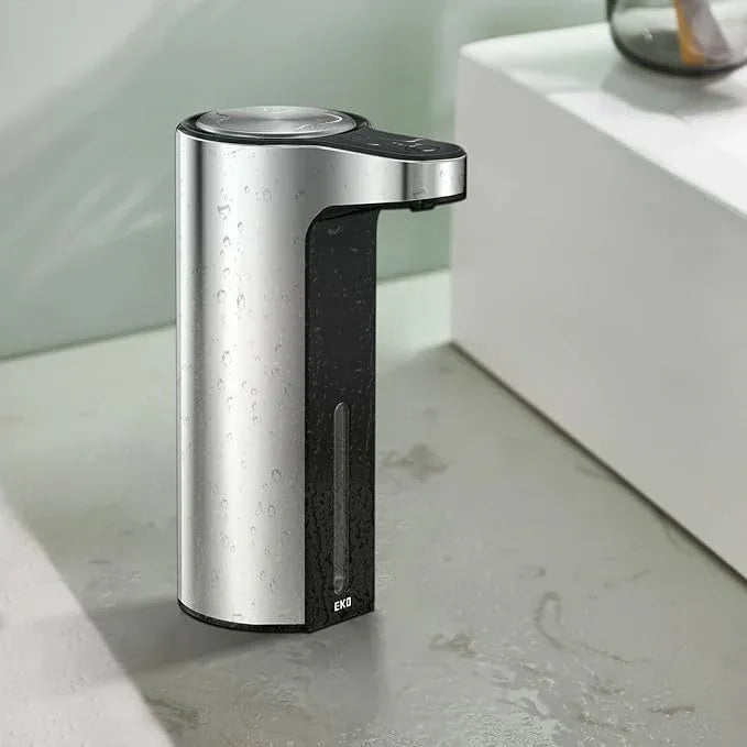 EKO Aroma Touchless Automatic Soap Dispenser for Kitchen and Bathroom, Liquid Hand Soap Dispenser, Water-Resistant and Rechargeable, 9 fl oz (Stainless) - ModernBath